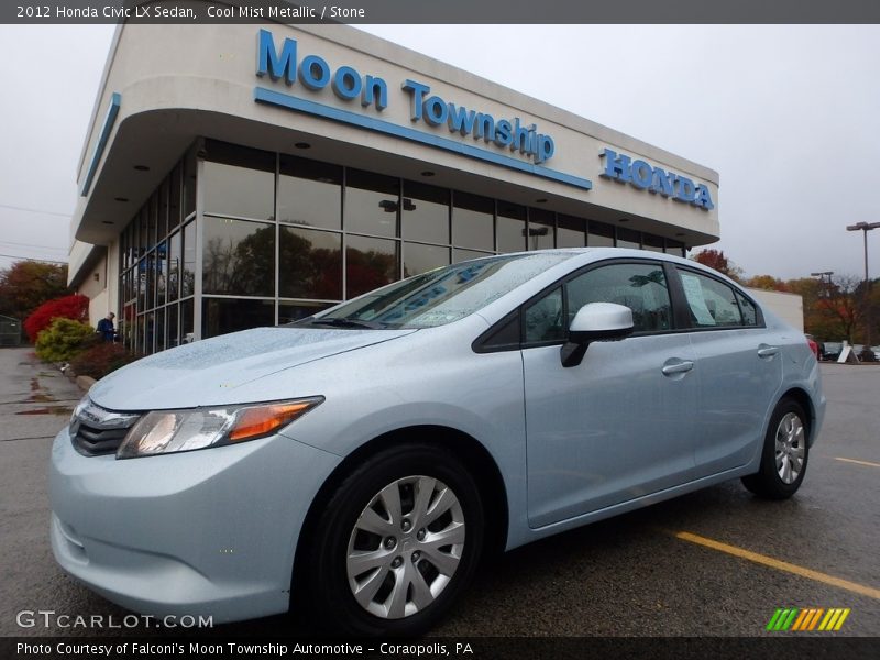 Cool Mist Metallic / Stone 2012 Honda Civic LX Sedan