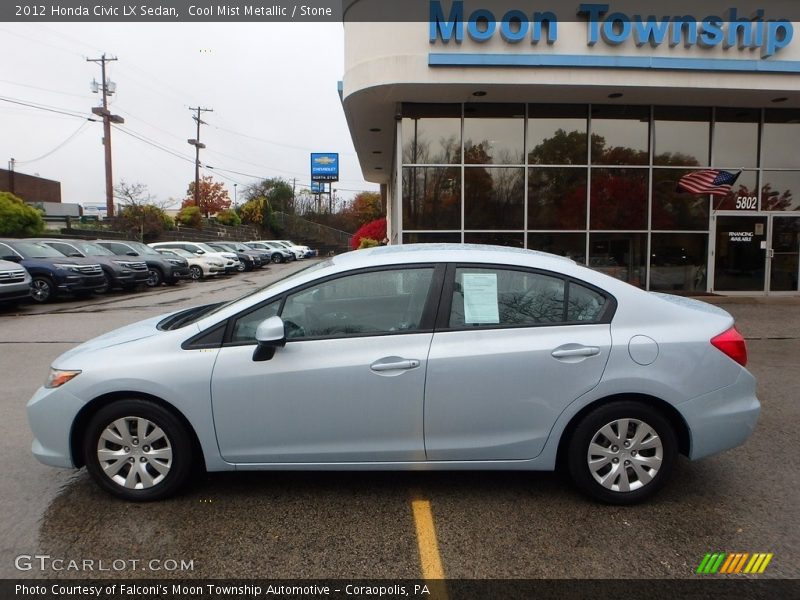 Cool Mist Metallic / Stone 2012 Honda Civic LX Sedan