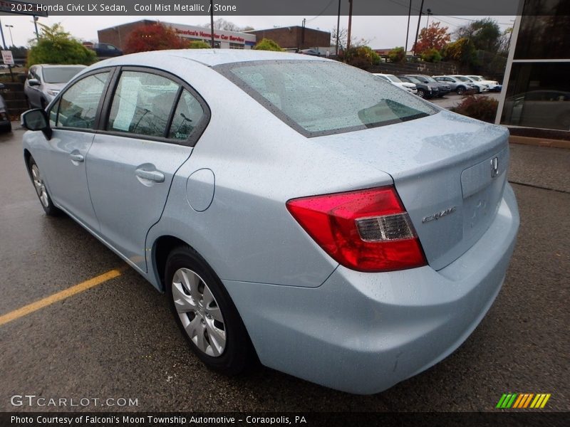 Cool Mist Metallic / Stone 2012 Honda Civic LX Sedan