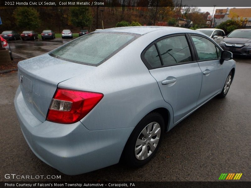 Cool Mist Metallic / Stone 2012 Honda Civic LX Sedan