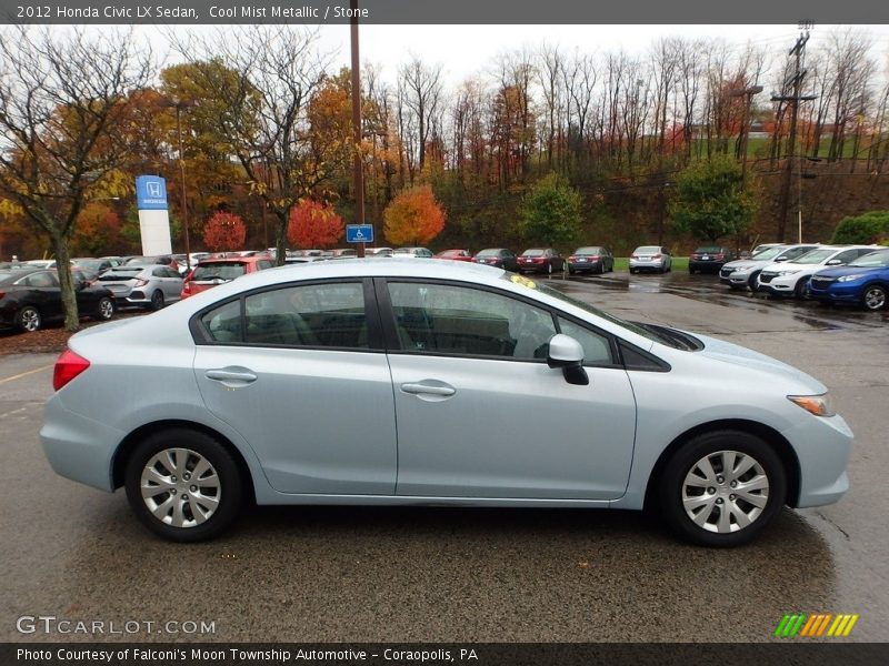 Cool Mist Metallic / Stone 2012 Honda Civic LX Sedan