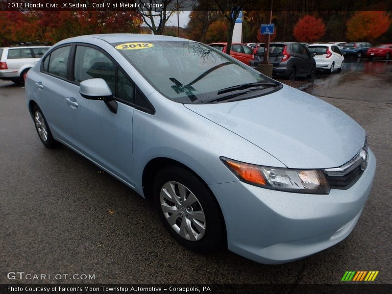 Cool Mist Metallic / Stone 2012 Honda Civic LX Sedan