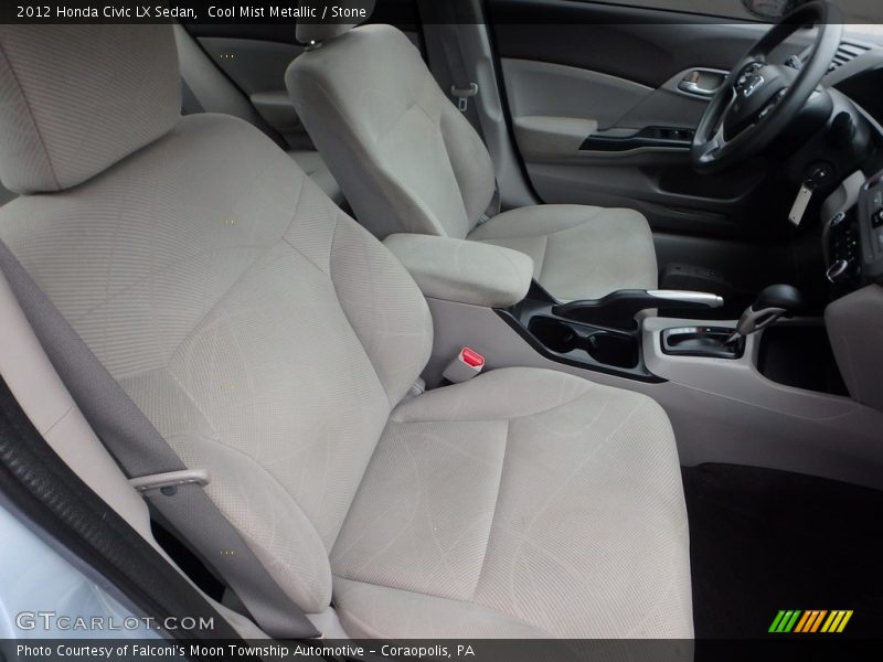 Cool Mist Metallic / Stone 2012 Honda Civic LX Sedan