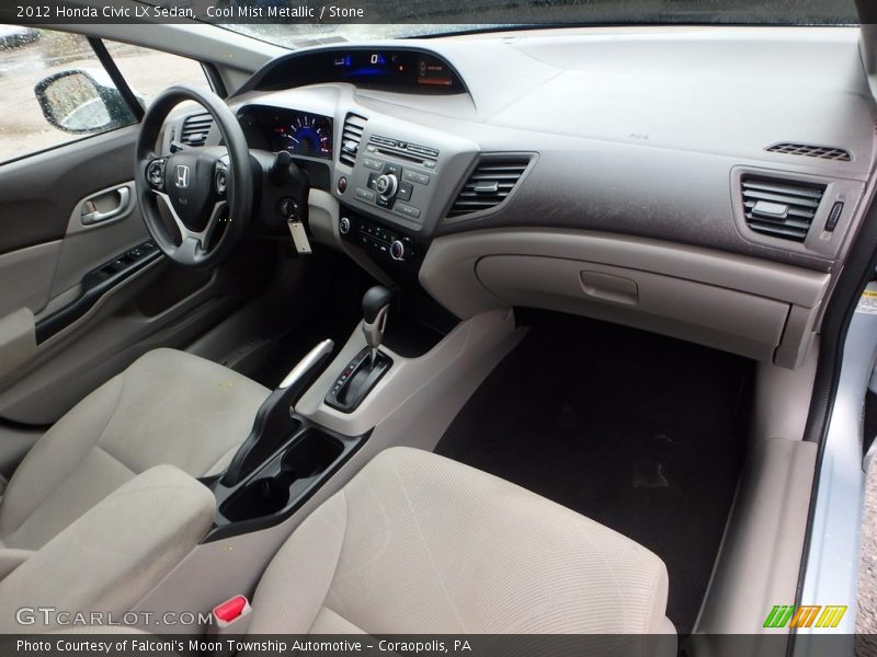 Cool Mist Metallic / Stone 2012 Honda Civic LX Sedan