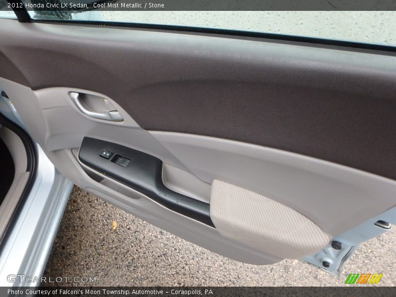 Cool Mist Metallic / Stone 2012 Honda Civic LX Sedan