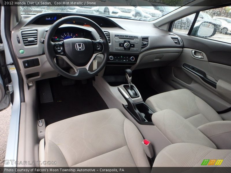 Cool Mist Metallic / Stone 2012 Honda Civic LX Sedan