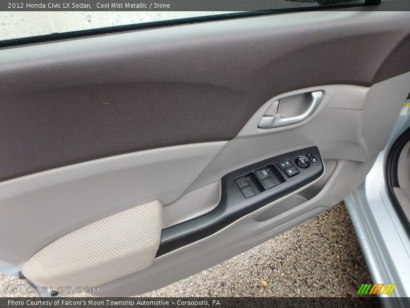 Cool Mist Metallic / Stone 2012 Honda Civic LX Sedan