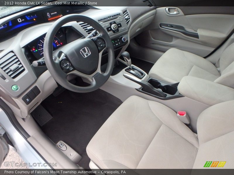 Cool Mist Metallic / Stone 2012 Honda Civic LX Sedan