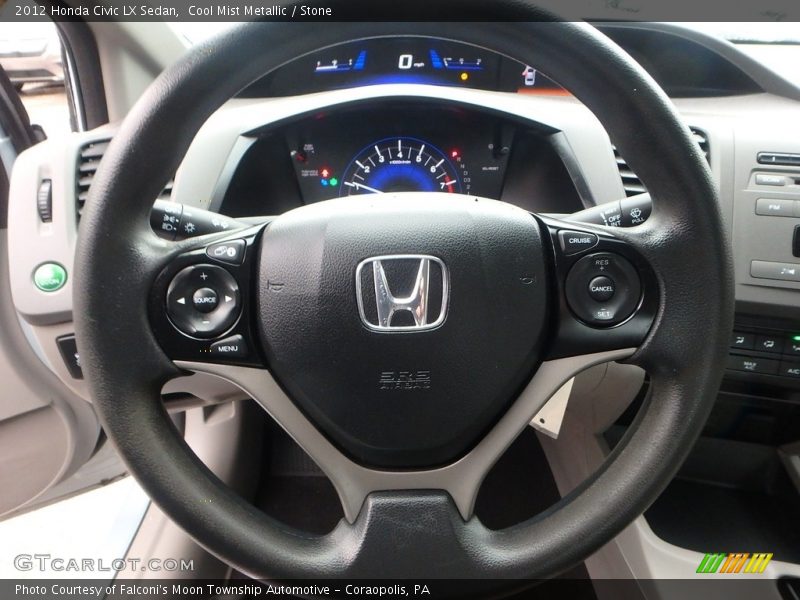 Cool Mist Metallic / Stone 2012 Honda Civic LX Sedan