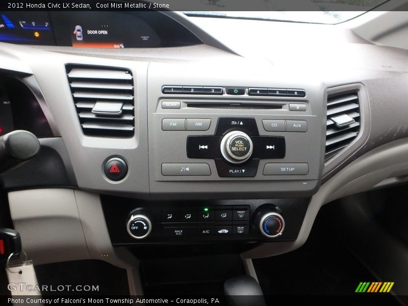 Cool Mist Metallic / Stone 2012 Honda Civic LX Sedan