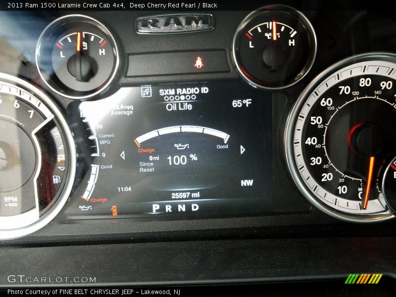 Deep Cherry Red Pearl / Black 2013 Ram 1500 Laramie Crew Cab 4x4