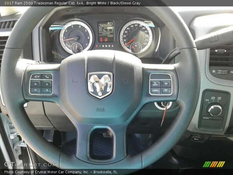Bright White / Black/Diesel Gray 2017 Ram 2500 Tradesman Regular Cab 4x4