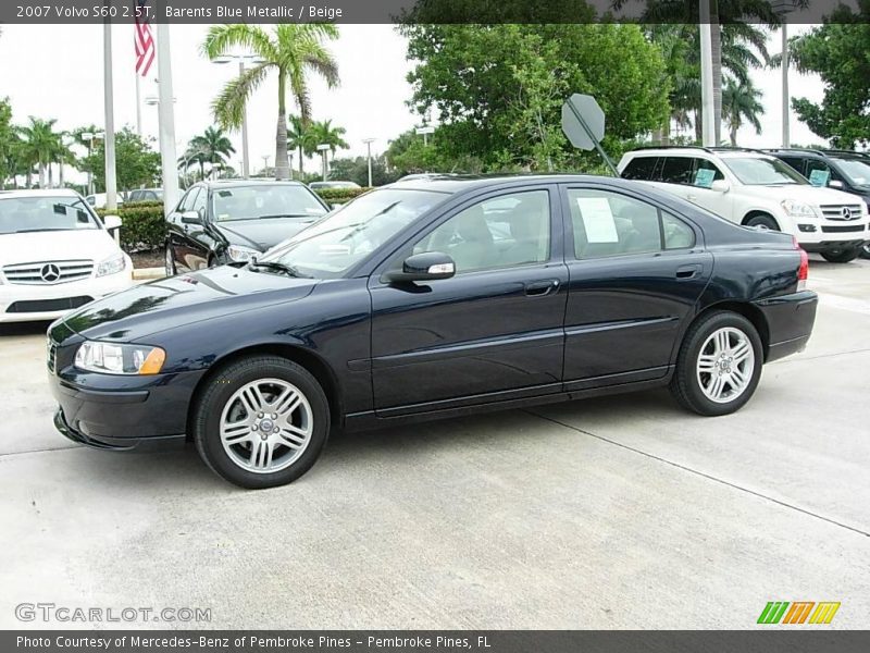 Barents Blue Metallic / Beige 2007 Volvo S60 2.5T