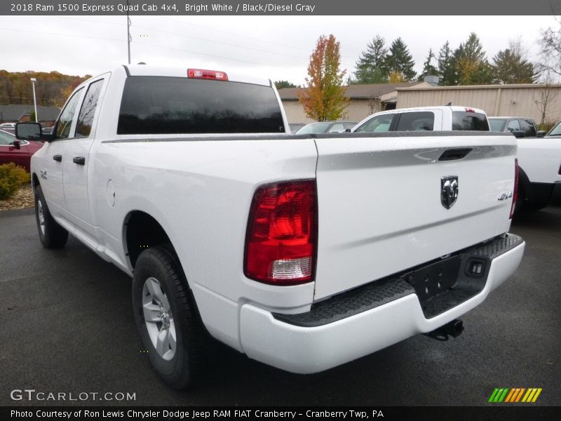 Bright White / Black/Diesel Gray 2018 Ram 1500 Express Quad Cab 4x4