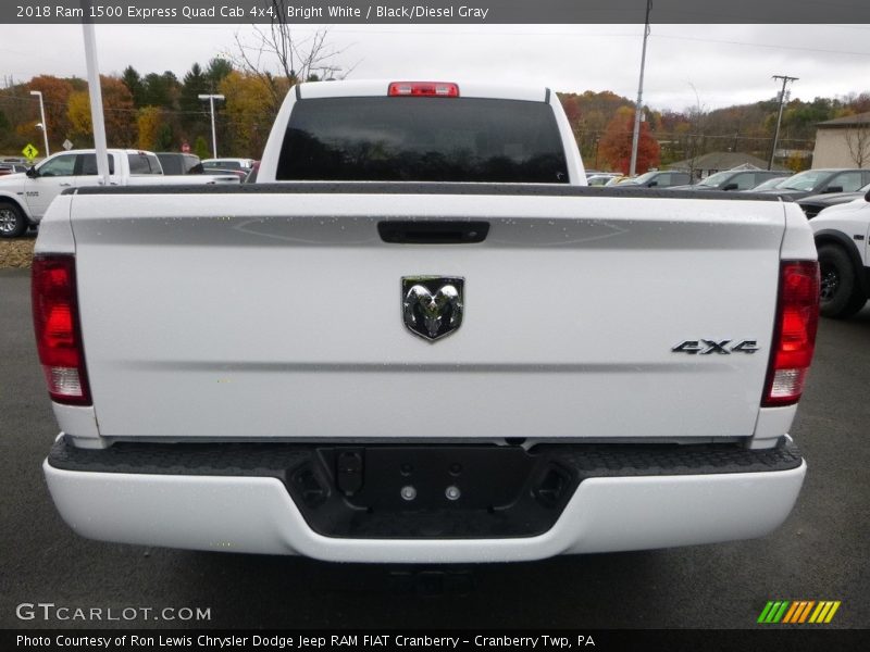 Bright White / Black/Diesel Gray 2018 Ram 1500 Express Quad Cab 4x4