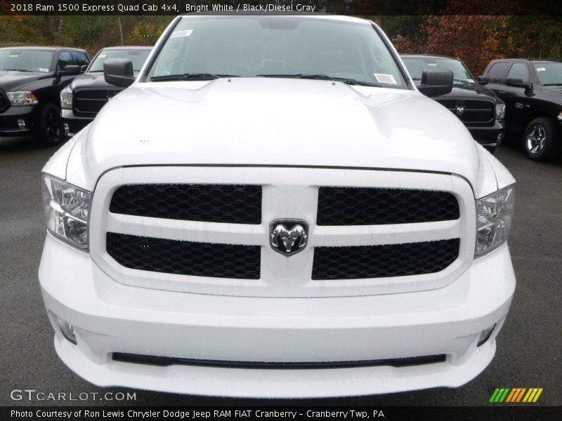 Bright White / Black/Diesel Gray 2018 Ram 1500 Express Quad Cab 4x4
