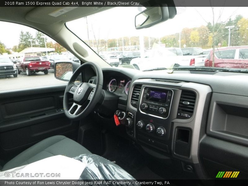 Bright White / Black/Diesel Gray 2018 Ram 1500 Express Quad Cab 4x4