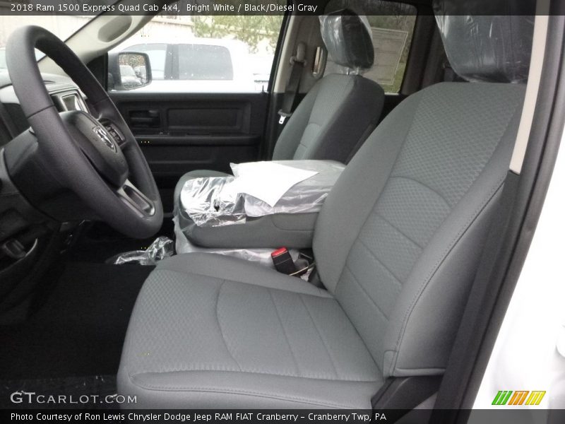 Bright White / Black/Diesel Gray 2018 Ram 1500 Express Quad Cab 4x4