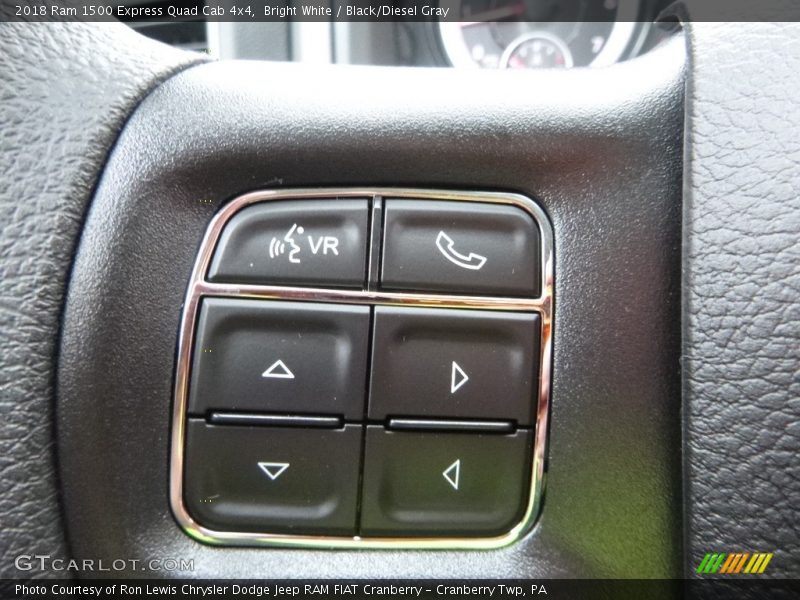 Bright White / Black/Diesel Gray 2018 Ram 1500 Express Quad Cab 4x4