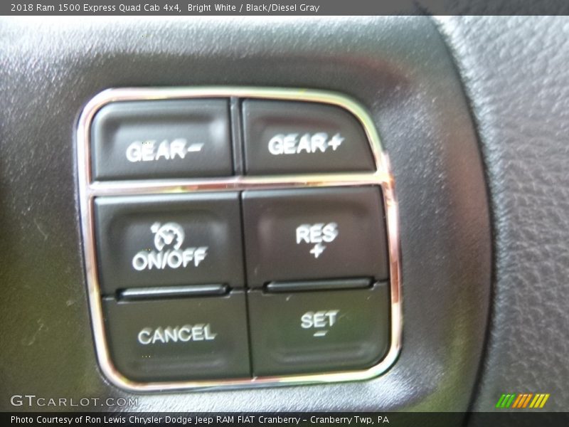 Bright White / Black/Diesel Gray 2018 Ram 1500 Express Quad Cab 4x4