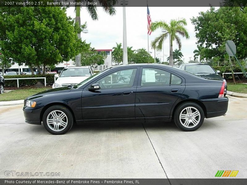Barents Blue Metallic / Beige 2007 Volvo S60 2.5T