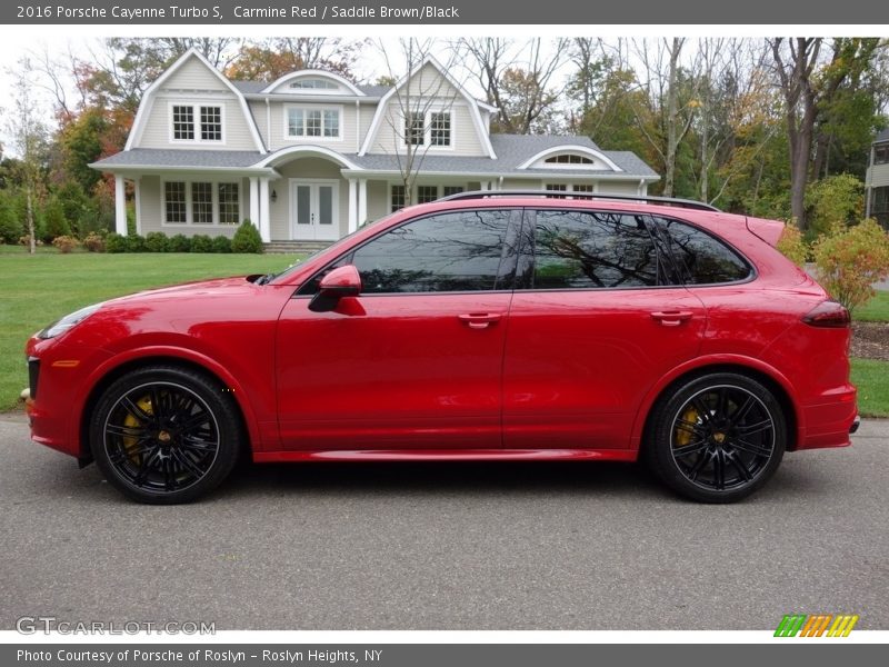 Carmine Red / Saddle Brown/Black 2016 Porsche Cayenne Turbo S