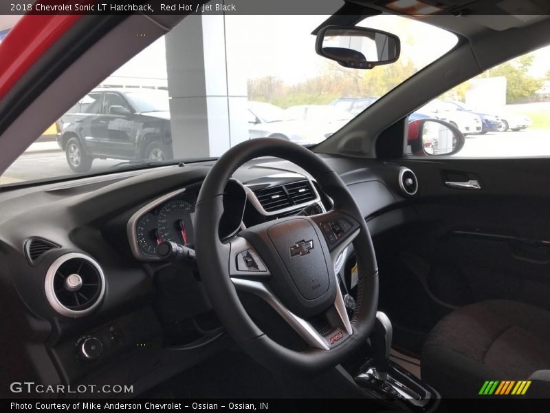 Red Hot / Jet Black 2018 Chevrolet Sonic LT Hatchback