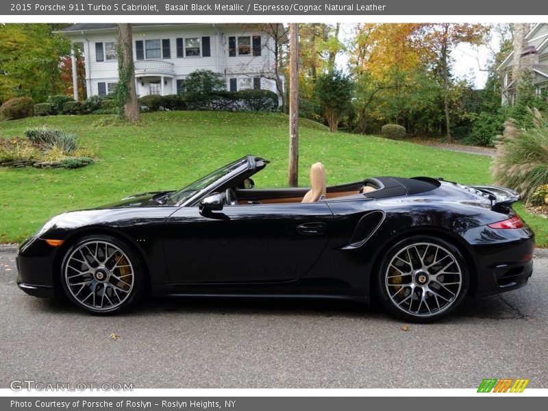 Basalt Black Metallic / Espresso/Cognac Natural Leather 2015 Porsche 911 Turbo S Cabriolet