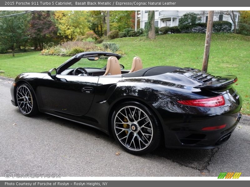 Basalt Black Metallic / Espresso/Cognac Natural Leather 2015 Porsche 911 Turbo S Cabriolet