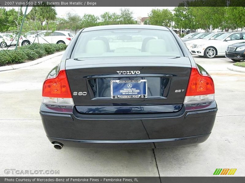 Barents Blue Metallic / Beige 2007 Volvo S60 2.5T