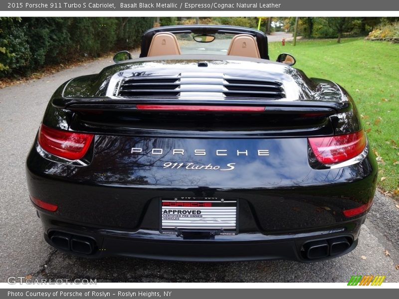Basalt Black Metallic / Espresso/Cognac Natural Leather 2015 Porsche 911 Turbo S Cabriolet