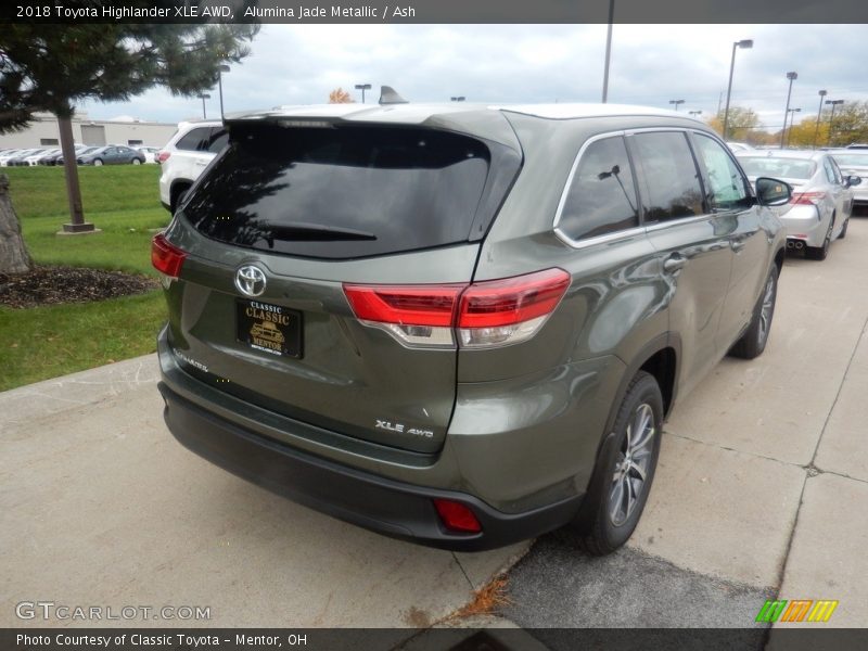 Alumina Jade Metallic / Ash 2018 Toyota Highlander XLE AWD