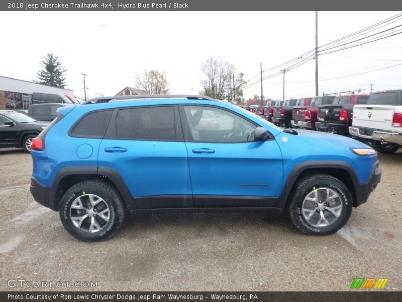 Hydro Blue Pearl / Black 2018 Jeep Cherokee Trailhawk 4x4
