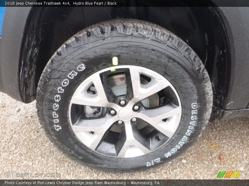 Hydro Blue Pearl / Black 2018 Jeep Cherokee Trailhawk 4x4
