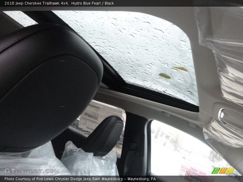Hydro Blue Pearl / Black 2018 Jeep Cherokee Trailhawk 4x4