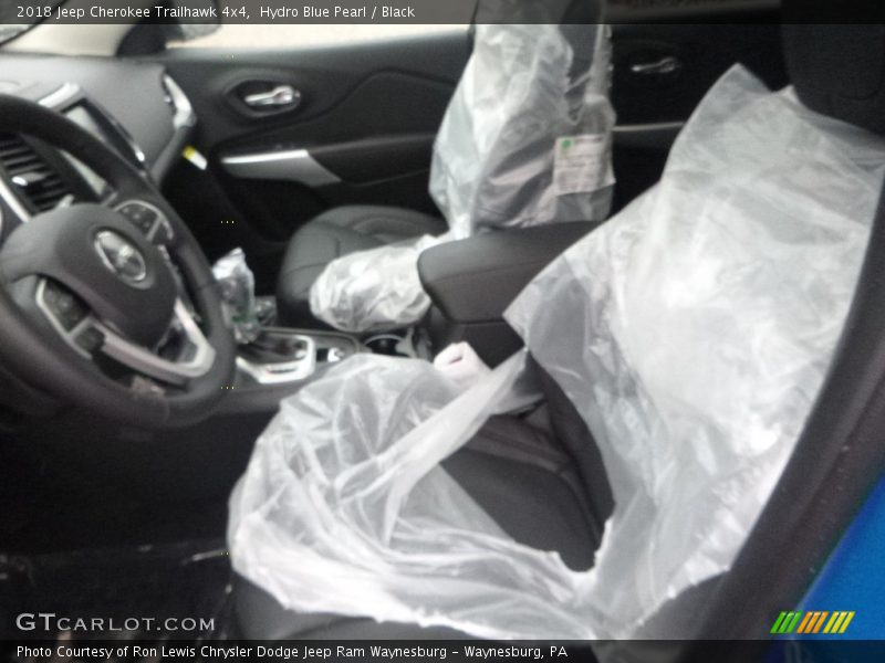 Hydro Blue Pearl / Black 2018 Jeep Cherokee Trailhawk 4x4
