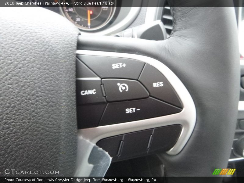 Hydro Blue Pearl / Black 2018 Jeep Cherokee Trailhawk 4x4