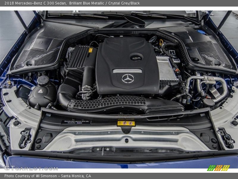 Brilliant Blue Metallic / Crystal Grey/Black 2018 Mercedes-Benz C 300 Sedan