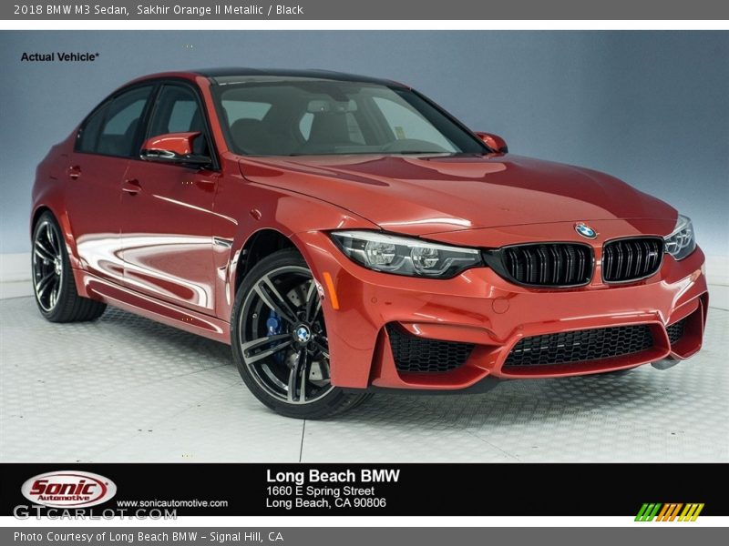 Sakhir Orange II Metallic / Black 2018 BMW M3 Sedan