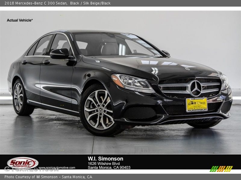 Black / Silk Beige/Black 2018 Mercedes-Benz C 300 Sedan