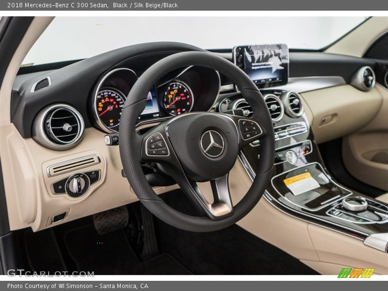 Black / Silk Beige/Black 2018 Mercedes-Benz C 300 Sedan