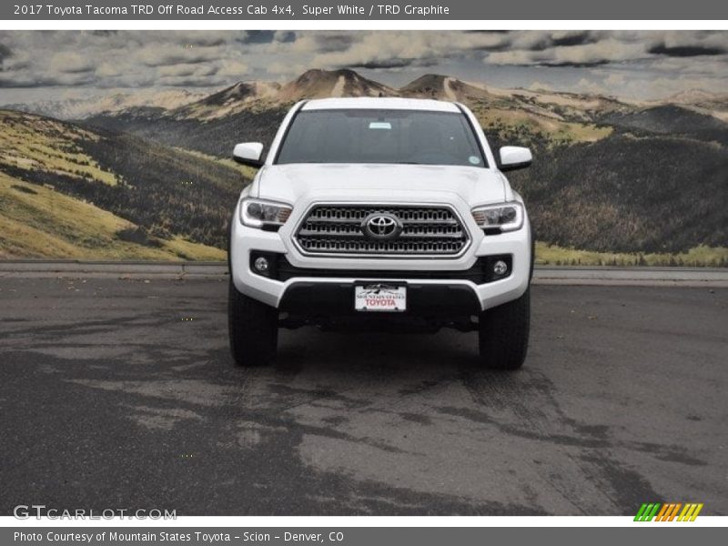 Super White / TRD Graphite 2017 Toyota Tacoma TRD Off Road Access Cab 4x4