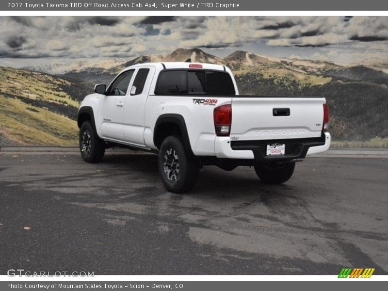 Super White / TRD Graphite 2017 Toyota Tacoma TRD Off Road Access Cab 4x4