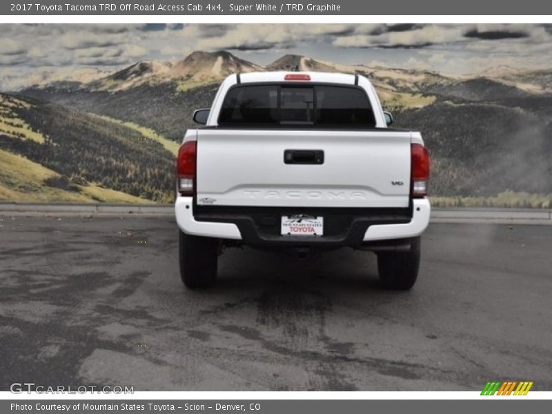 Super White / TRD Graphite 2017 Toyota Tacoma TRD Off Road Access Cab 4x4