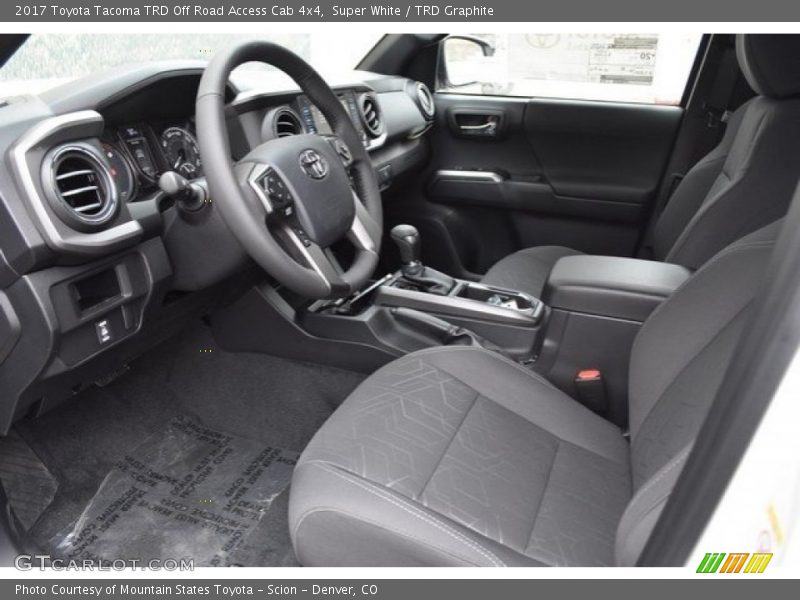 Super White / TRD Graphite 2017 Toyota Tacoma TRD Off Road Access Cab 4x4