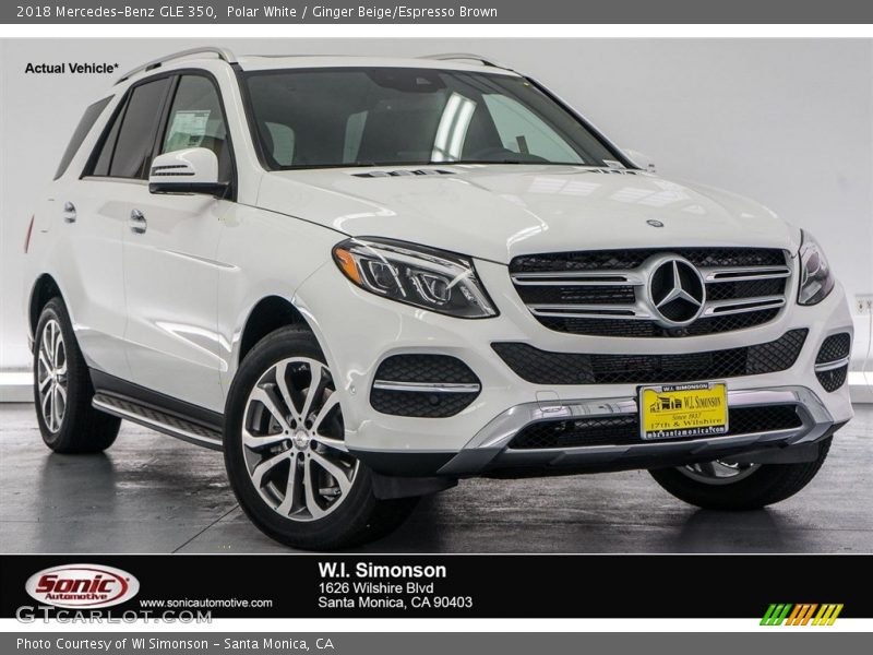 Polar White / Ginger Beige/Espresso Brown 2018 Mercedes-Benz GLE 350