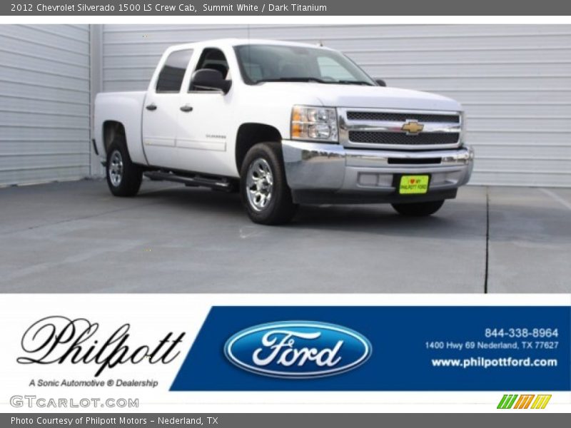 Summit White / Dark Titanium 2012 Chevrolet Silverado 1500 LS Crew Cab