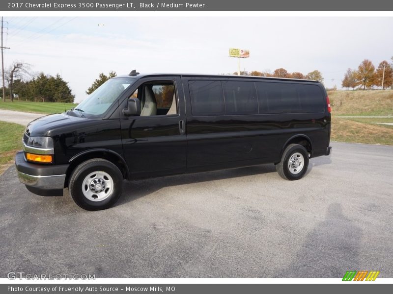 Black / Medium Pewter 2017 Chevrolet Express 3500 Passenger LT