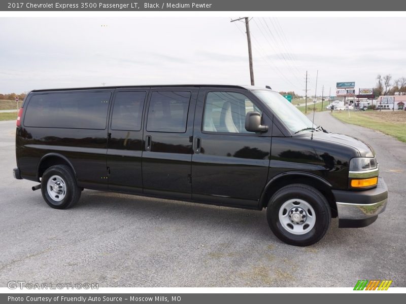 Black / Medium Pewter 2017 Chevrolet Express 3500 Passenger LT