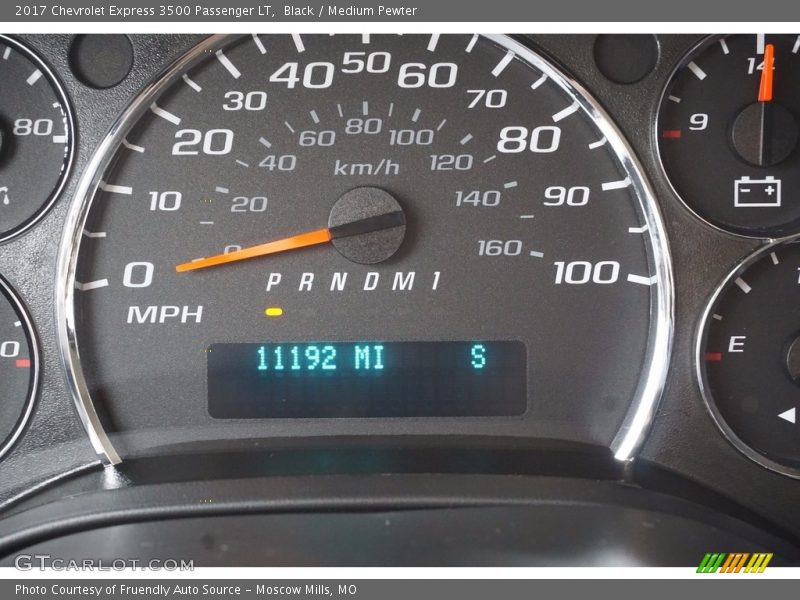 Black / Medium Pewter 2017 Chevrolet Express 3500 Passenger LT